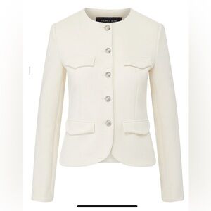 NWT Veronica Beard Kensington knit off-white jacket.